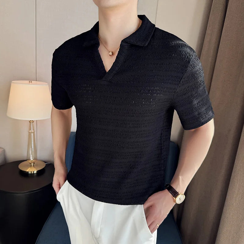 Jules Chéret-strikket poloshirt