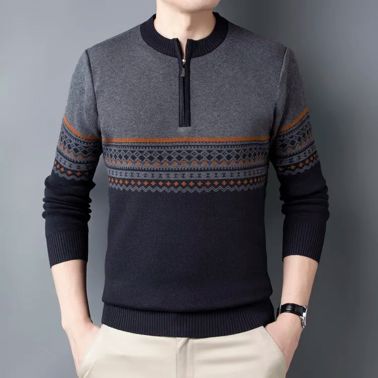 Sanzio Signature Strickpullover mit Reißverschluss