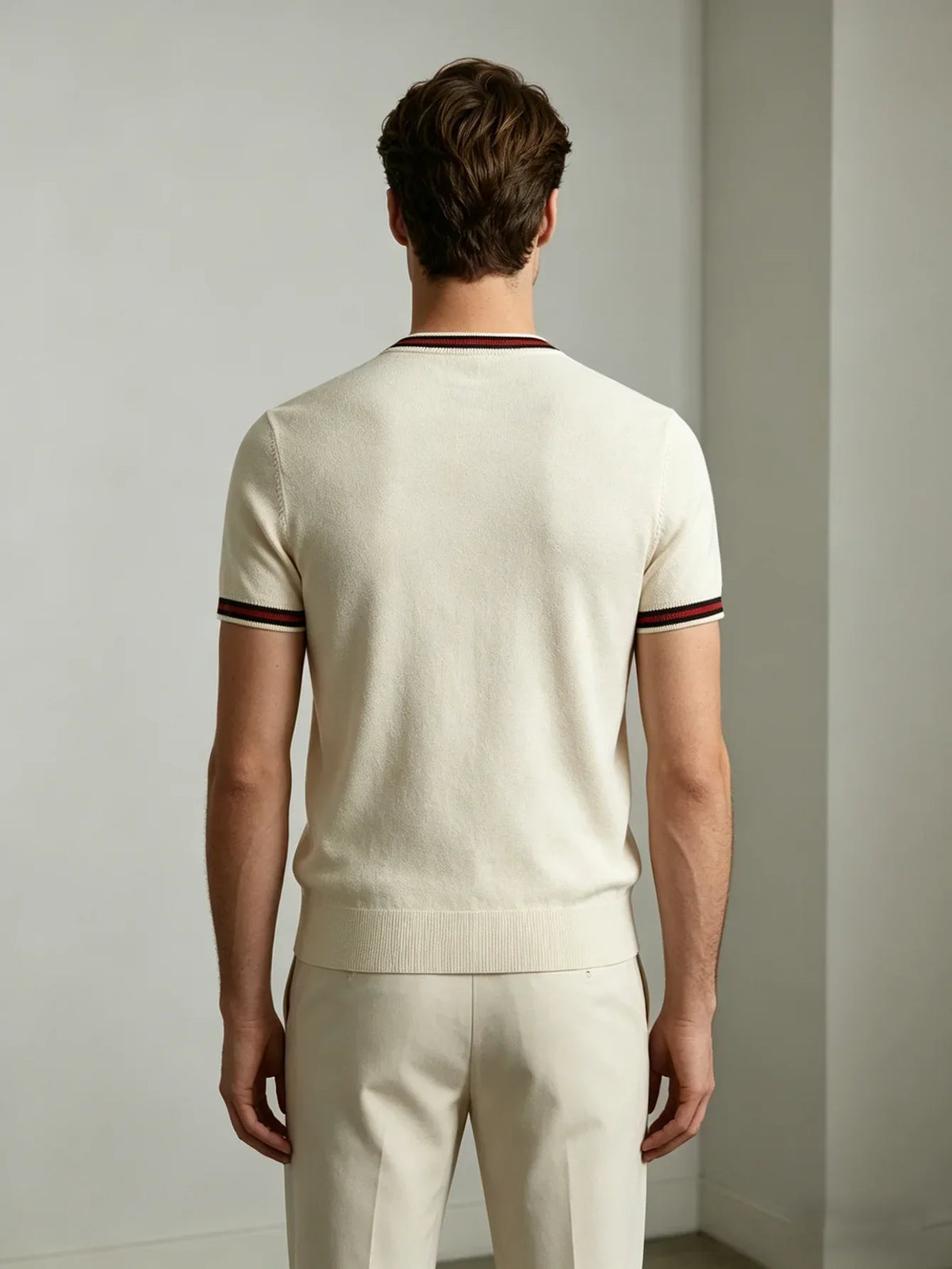Chemise en maille à manches courtes pour homme, blanche, légère et professionnelle