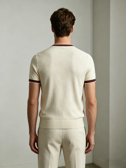 Chemise en maille à manches courtes pour homme, blanche, légère et professionnelle