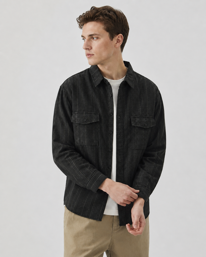 Kuvioitu napitettava overshirt-paita