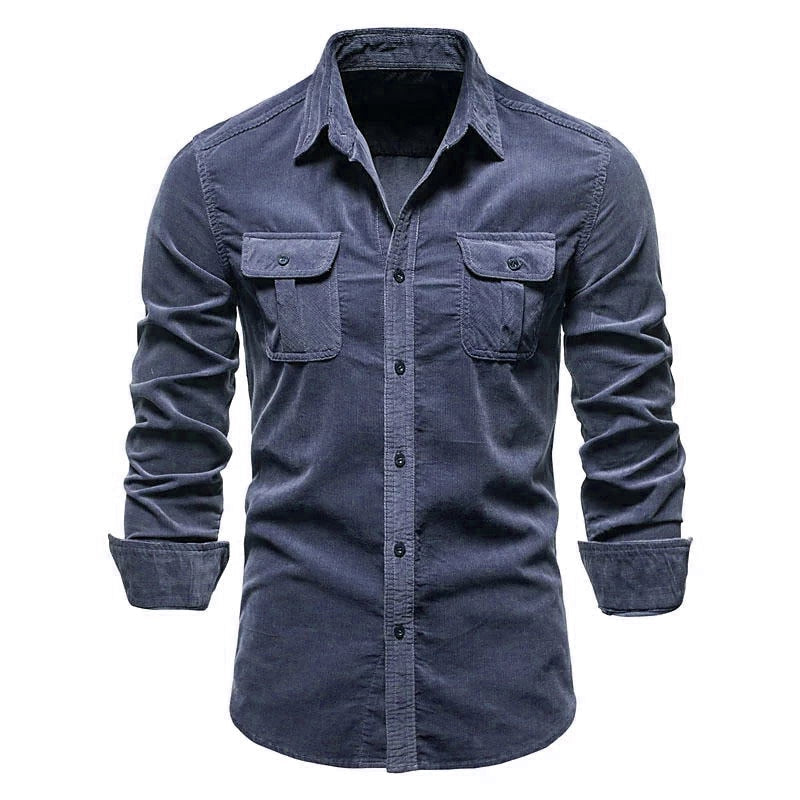 Vinthentic Divito Men's Corduroy Button-up Shirt