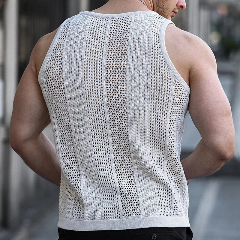 Débardeur en maille pour homme Vinthentic Rocco