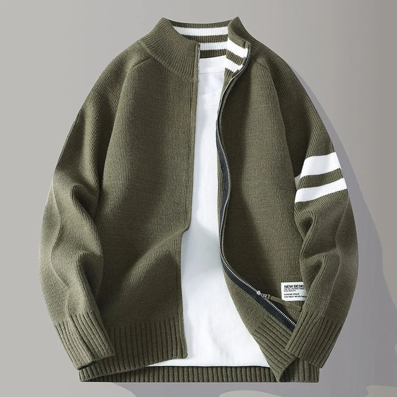 Pull en maille zippé