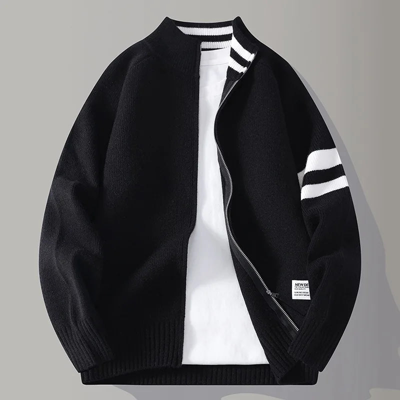 Pull en maille zippé