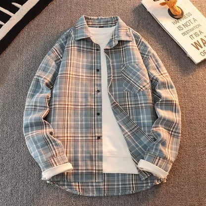 Vinthentic Men’s Casual Plaid Flannel Shirt