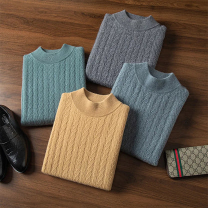 Apollo kashmirbluse med høj hals