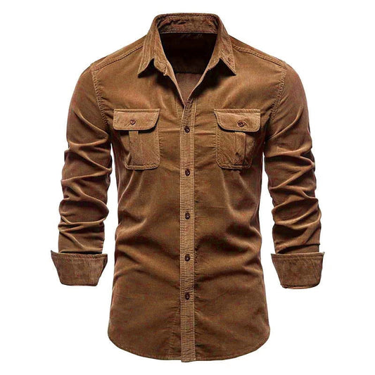 Vinthentic Divito Men's Corduroy Button-up Shirt