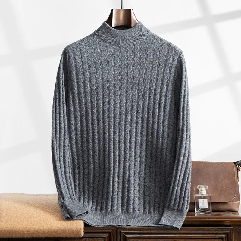 Apollo kashmirbluse med høj hals
