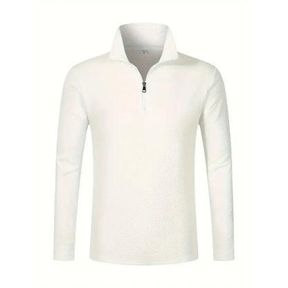 Luca Perron Men’s Long Sleeve Zip Polo Shirt