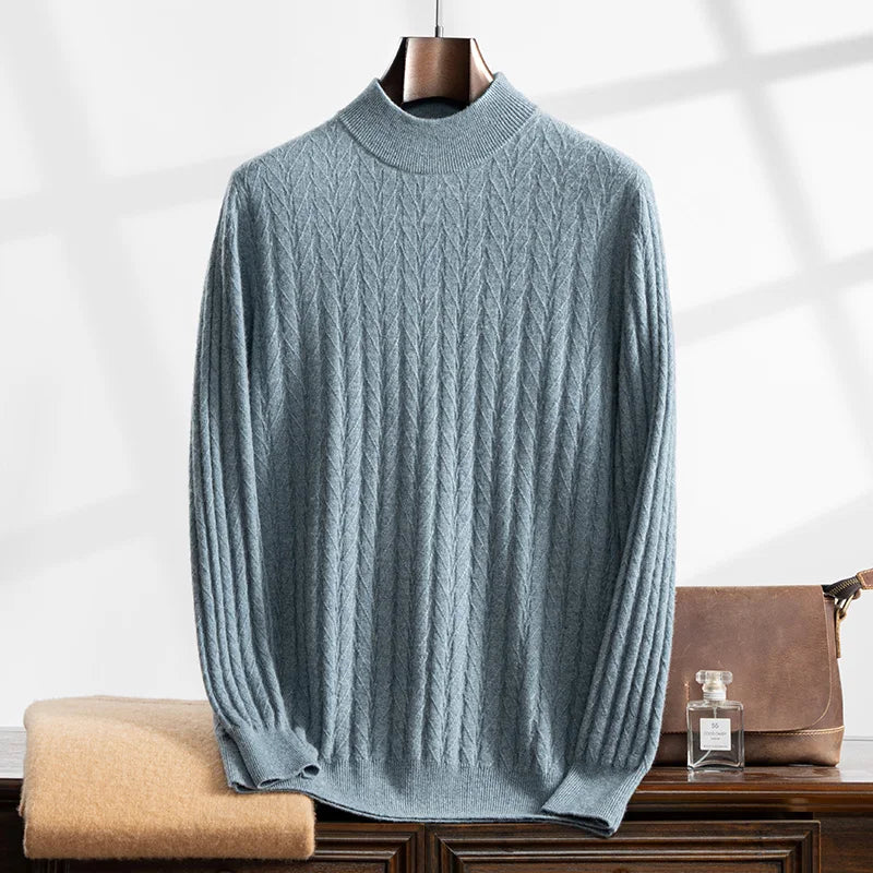 Apollo kashmirbluse med høj hals