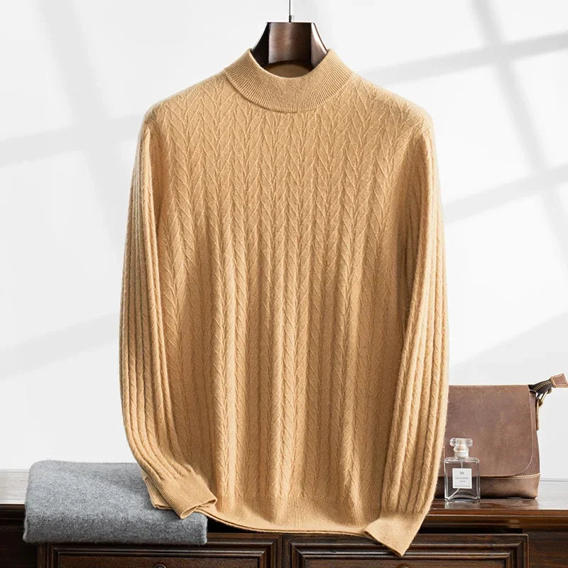 Apollo kashmirbluse med høj hals