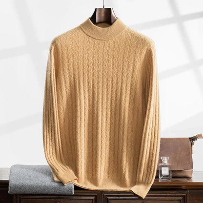 Apollo kashmirbluse med høj hals