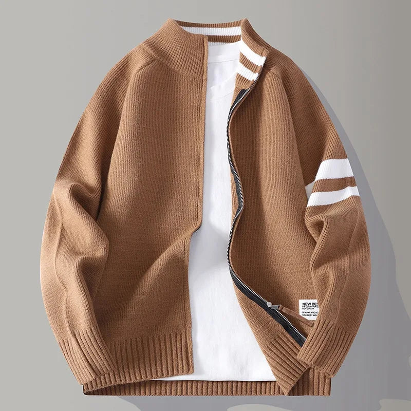 Pull en maille zippé