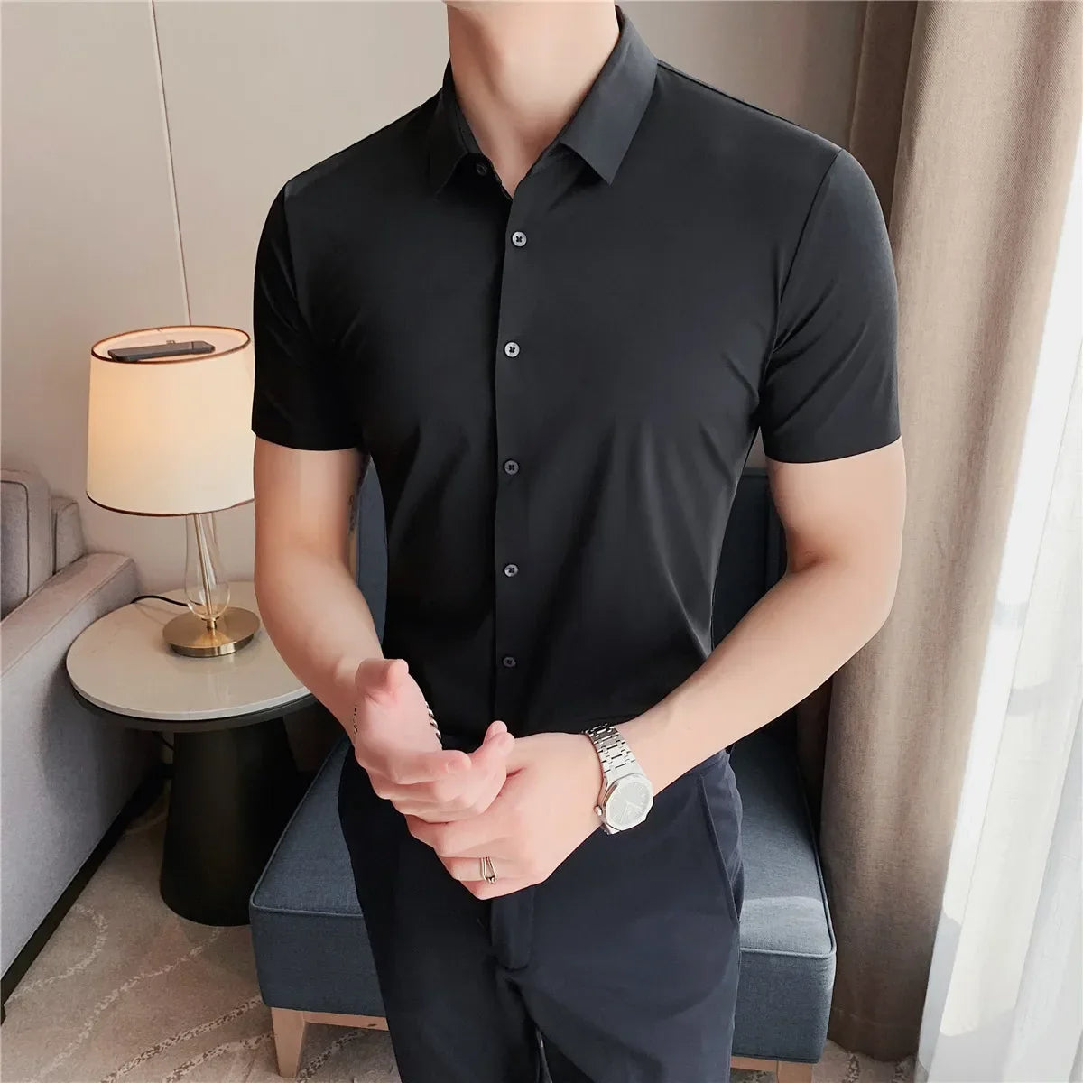 Chemise à manches courtes pour homme Henri Valliere