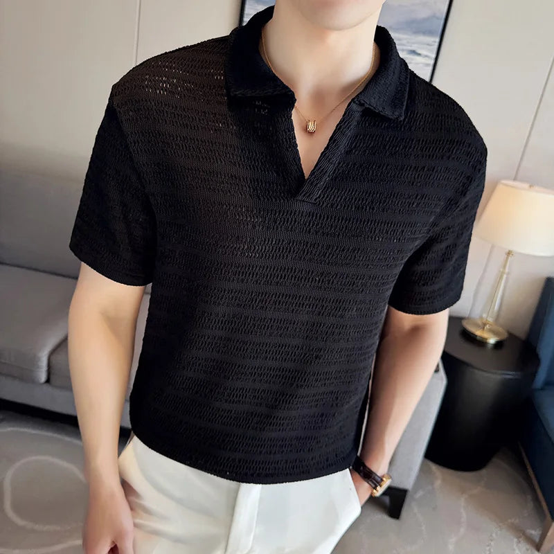 Jules Chéret-strikket poloshirt