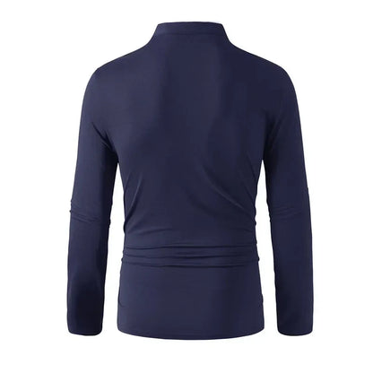 Chemise à col montant et manches longues pour homme Paolo Reni