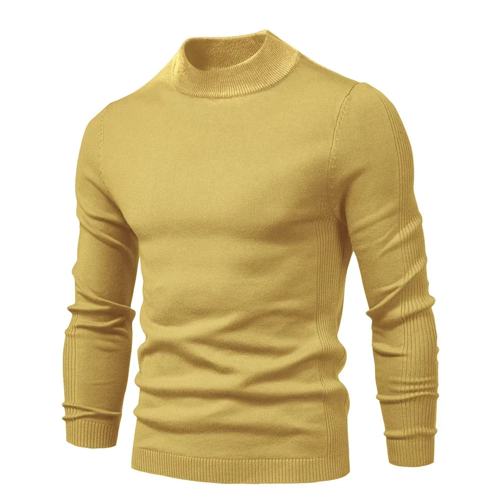 Alessio Moro Men Slim Fit Turtleneck Sweater Warm Winter Knit Pullover