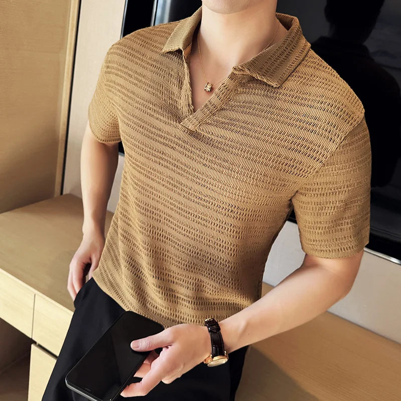 Jules Chéret-strikket poloshirt
