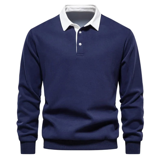 Matteo Sala Men Polo Collar Sweater Long Sleeve