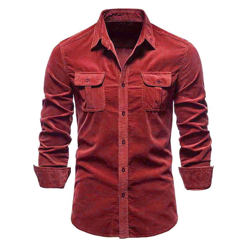 Vinthentic Divito Men's Corduroy Button-up Shirt