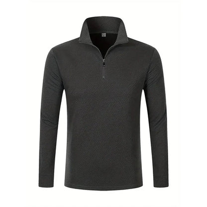 Luca Perron Men’s Long Sleeve Zip Polo Shirt