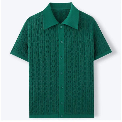 Max Bell Knitted Short Sleeve Polo Shirt