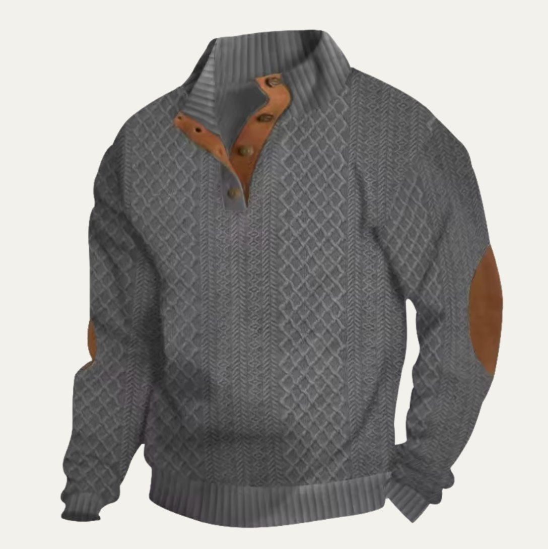 Cardigan a trecce con bottoni sul davanti