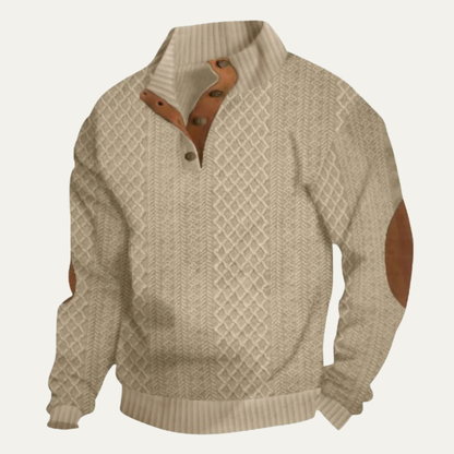 Cardigan a trecce con bottoni sul davanti