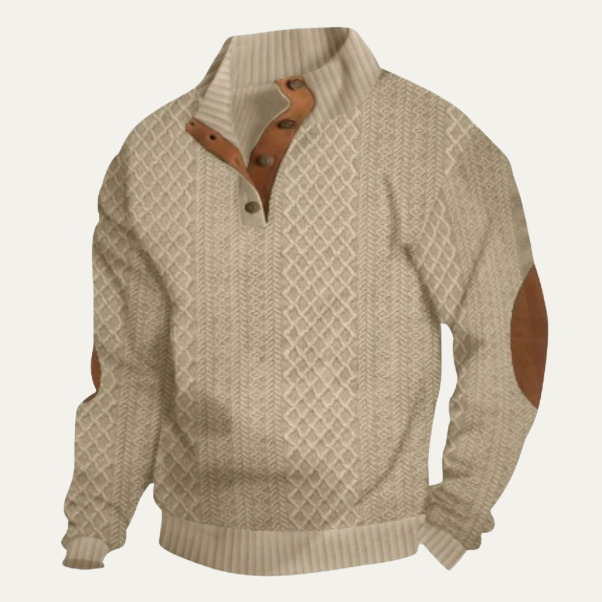 Cardigan a trecce con bottoni sul davanti