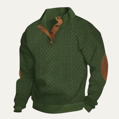 Cardigan a trecce con bottoni sul davanti