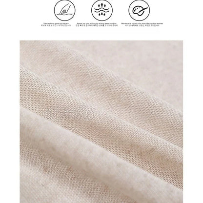 Men's Lyocell Linen Knitted Crew Neck T-Shirt Breathable