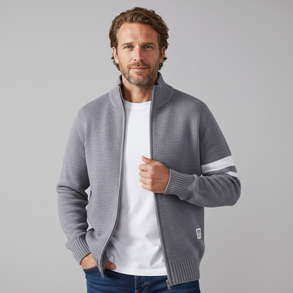 Pull en maille zippé