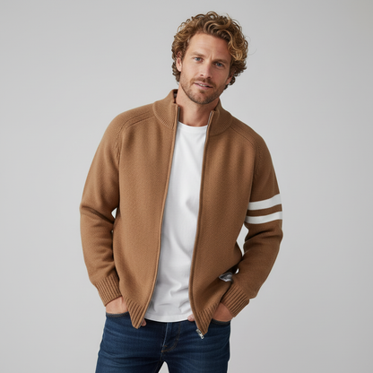 Pull en maille zippé