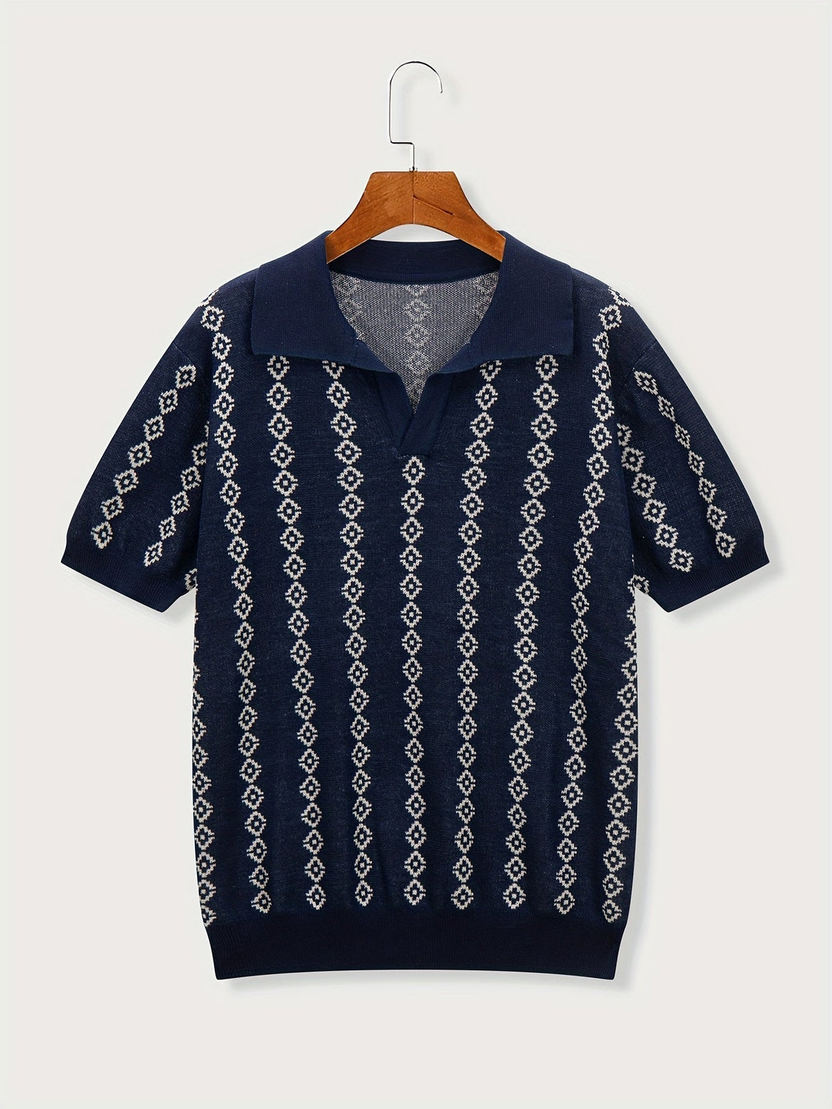 Langer Strickpullover mit geripptem Besatz