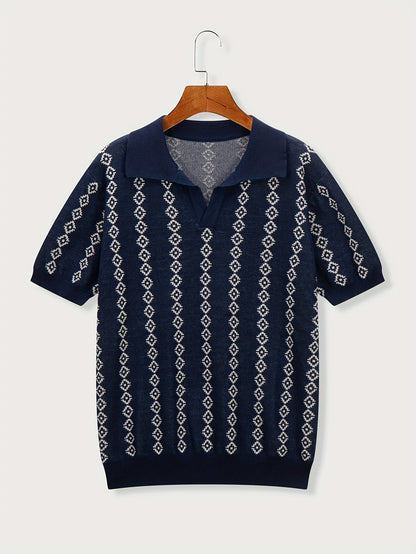 Langer Strickpullover mit geripptem Besatz