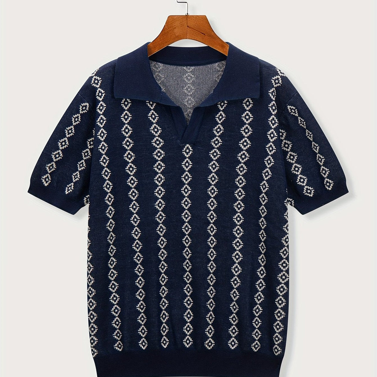 Langer Strickpullover mit geripptem Besatz