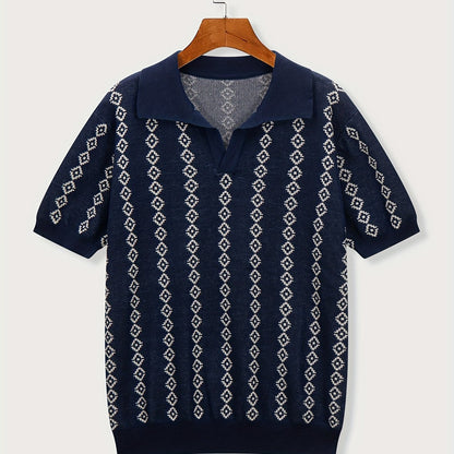 Langer Strickpullover mit geripptem Besatz
