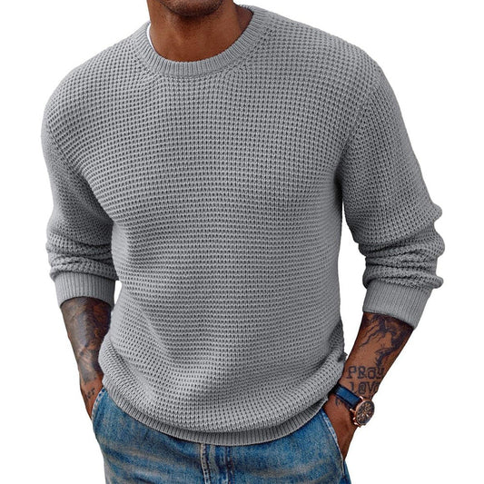 Maglione allungato girocollo in maglia a coste