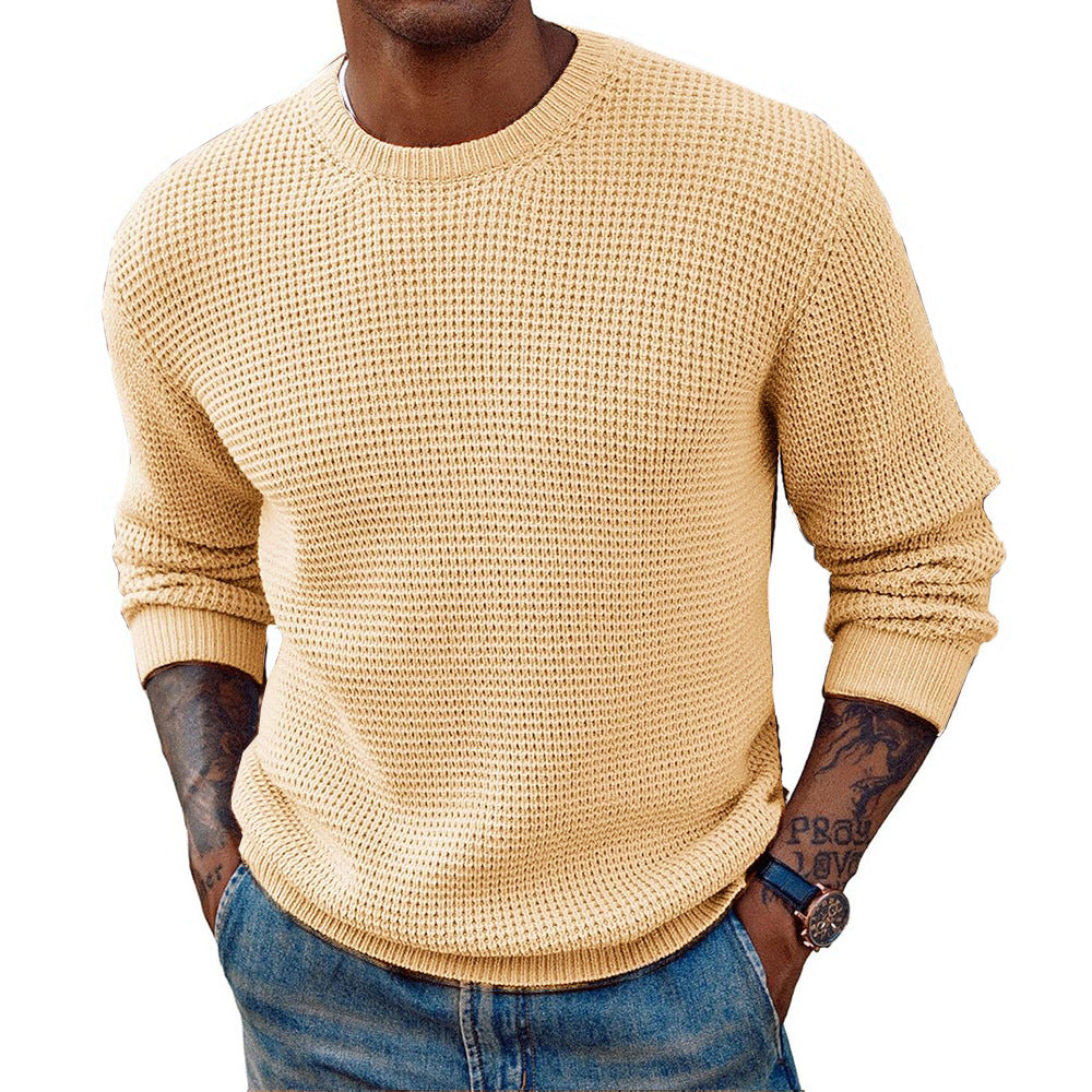 Maglione allungato girocollo in maglia a coste